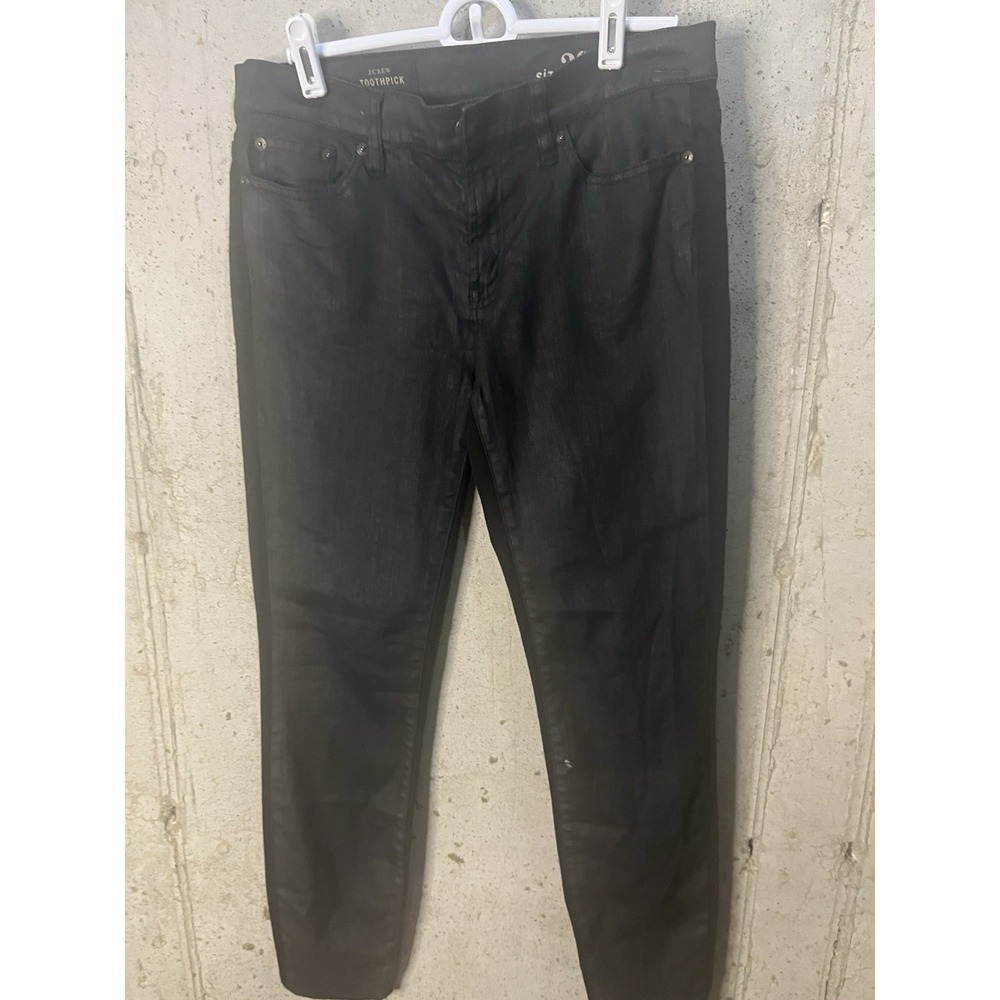 J.Crew Toothpick Skinny Jeans 10"High Rise Women's Size 29 Stretch Black